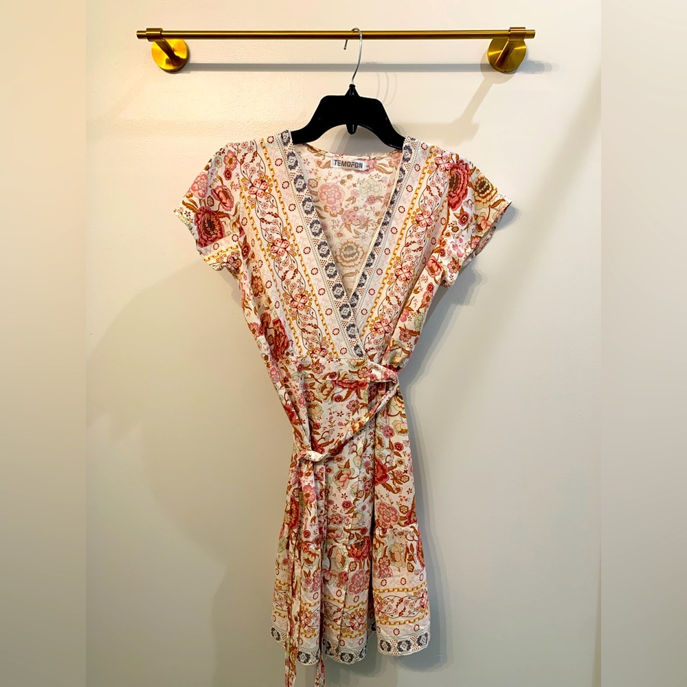 Floral wrap dress